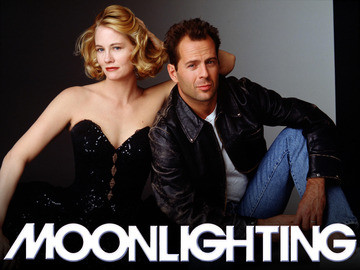 Cybill Shepherd and Bruce Willis star in Moonlighting.